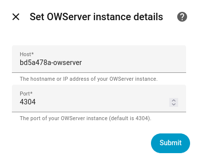 Configuration of host and port of 1-Wire integration