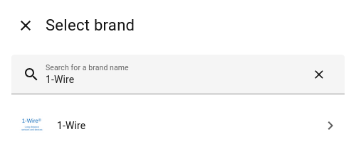 Installation of 1-Wire integration